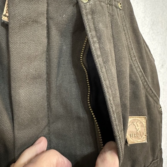 Berne Heartland Insulated Washed Duck Bin Overalls Large Regular Bark - Picture 16 of 16